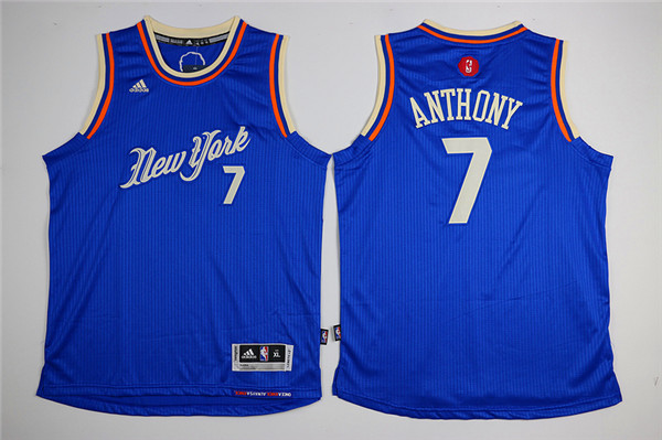 Adidas New York Knicks Youth #7 Anthony blue NBA jerseys